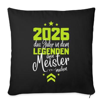 Examen de Maître 2026 Les Légendes Font leur Maître - Housse de coussin décorative 45 x 45 cm - noir - Devant