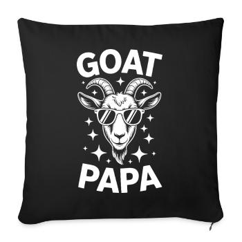 Dictions de chèvre Chèvres Drôle de cadeau de chèvre - Housse de coussin décorative 45 x 45 cm - noir - Devant