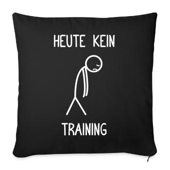 Today No Training Bodybuilding Bodybuilder Gym - Sofa pillowcase 17,3'' x 17,3'' (45 x 45 cm) - black - Front