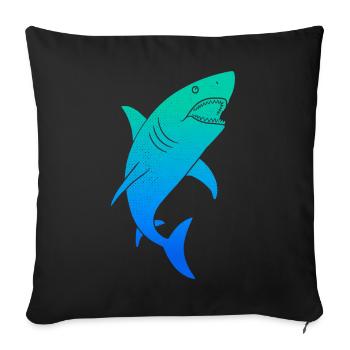 Requins Requins Enfants Colorés Garçons Garçons Shark - Housse de coussin décorative 45 x 45 cm - noir - Devant