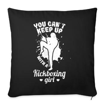 Kickboxing Filles - Housse de coussin décorative 45 x 45 cm - noir - Devant