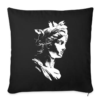 Ancient Greek Goddess – Black & White Art - Sofa pillowcase 17,3'' x 17,3'' (45 x 45 cm) - black - Front