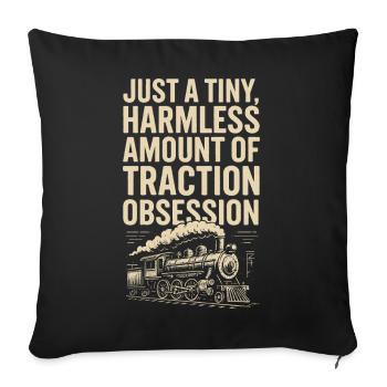 Little traction addiction | Railways - Sofa pillowcase 17,3'' x 17,3'' (45 x 45 cm) - black - Front