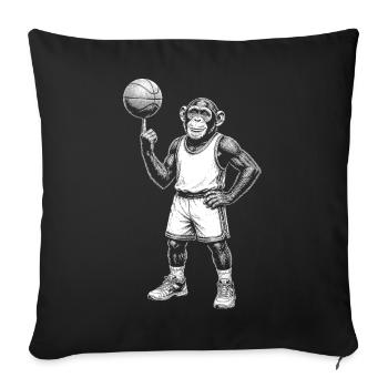 Basket-ball - Housse de coussin décorative 45 x 45 cm - noir - Devant