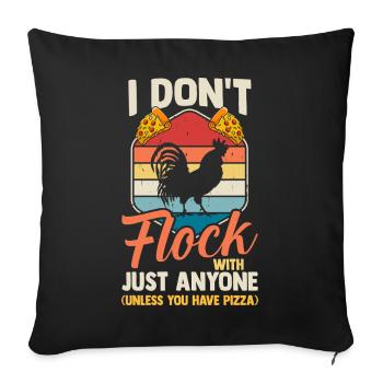 Farmer Rooster Flock Poultry Pizza Chicken - Sofa pillowcase 17,3'' x 17,3'' (45 x 45 cm) - black - Front