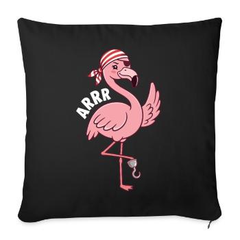 Arrr Pirate Boucanier Jolly Roger - Housse de coussin décorative 45 x 45 cm - noir - Devant