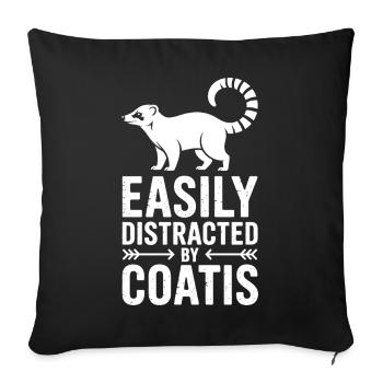 Coatis Sayings Funny Coatis Gift - Sofa pillowcase 17,3'' x 17,3'' (45 x 45 cm) - black - Front