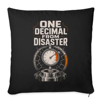 Opérateur de machine de découpe, fraiseuse CNC - Housse de coussin décorative 45 x 45 cm - noir - Devant