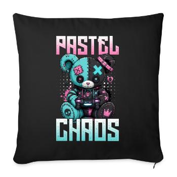 Pastel Goth Soft Goth Gaming Gamer - Housse de coussin décorative 45 x 45 cm - noir - Devant