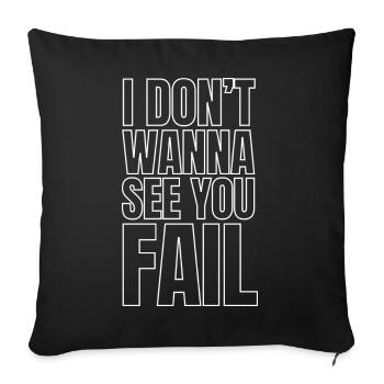 Empowerment pur! Echter Support!  - Sofakissenbezug 45 x 45 cm - Schwarz - Vorne