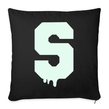 S Tropfen - Sofakissenbezug 45 x 45 cm - Schwarz - Vorne