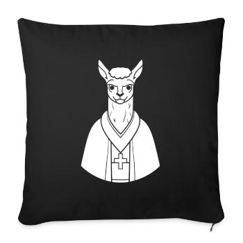Christian Christianity Lama - Sofa pillowcase 17,3'' x 17,3'' (45 x 45 cm) - black - Front