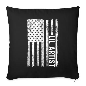 Funny Art Painter Lil Artist Drawing Artist - Sofa pillowcase 17,3'' x 17,3'' (45 x 45 cm) - black - Front