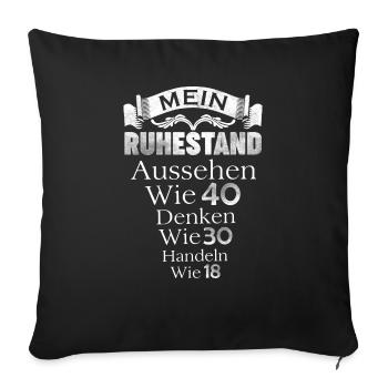 retirement - Sofa pillowcase 17,3'' x 17,3'' (45 x 45 cm) - black - Front