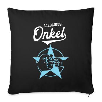 Lieblings Onkel Onkels Best Uncle Lieblingsonkel - Sofakissenbezug 45 x 45 cm - Schwarz - Vorne