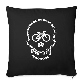 Bike Biker Biking - Sofa pillowcase 17,3'' x 17,3'' (45 x 45 cm) - black - Front