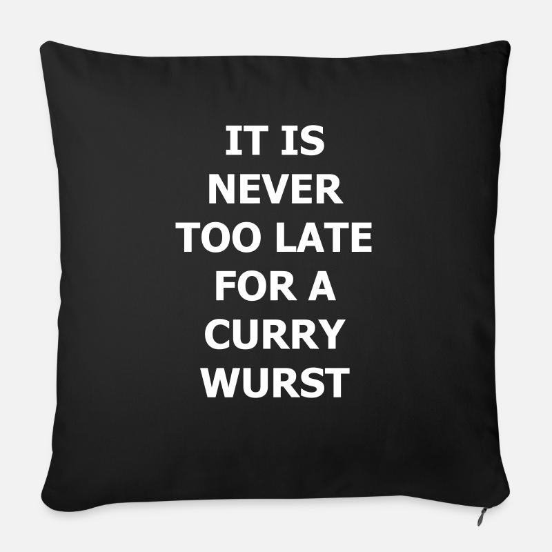 currywurst - Sofakissenbezug 45 x 45 cm - Schwarz