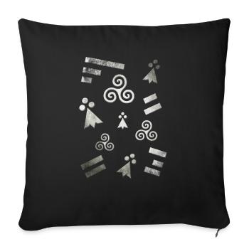 Breizh Bretagne Blanc 2 - Housse de coussin décorative 45 x 45 cm - noir - Devant