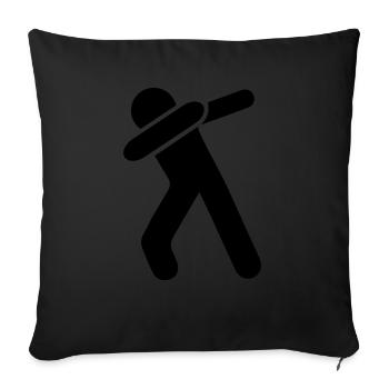 dab dabbing man - Sofakissenbezug 45 x 45 cm - Schwarz - Vorne
