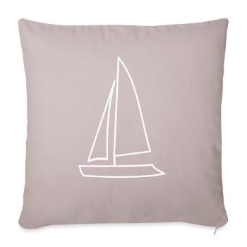 Voilier - Housse de coussin décorative 45 x 45 cm - taupe clair - Devant