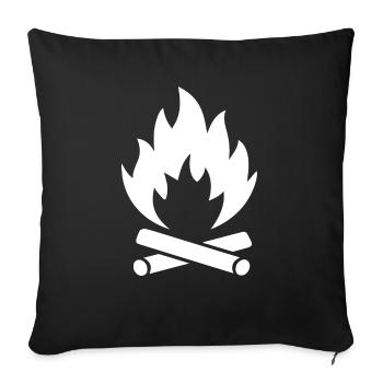 Outdoor travel adventure - Sofa pillowcase 17,3'' x 17,3'' (45 x 45 cm) - black - Front