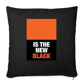RED-YELLOW is the new BLACK - Sofakissenbezug 45 x 45 cm - Schwarz - Vorne