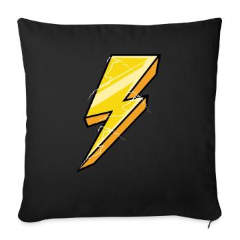 Flash of Light Cartoon - Sofa pillowcase 17,3'' x 17,3'' (45 x 45 cm) - black - Front