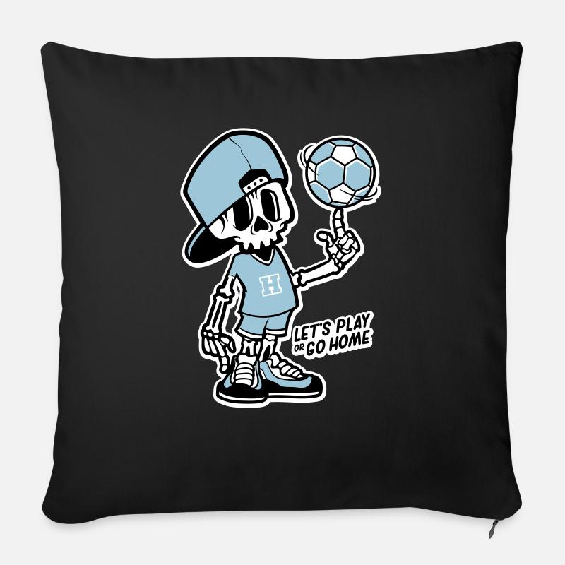 Skeleton handballer - Housse de coussin décorative 45 x 45 cm - noir