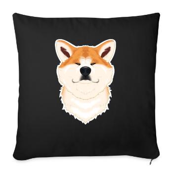 Akita Inu Lover I Dog Lover I Akita Inu - Sofa pillowcase 17,3'' x 17,3'' (45 x 45 cm) - black - Front