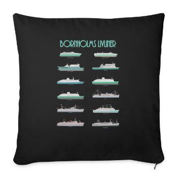 Ferries de bornholm - Housse de coussin décorative 45 x 45 cm - noir - Devant