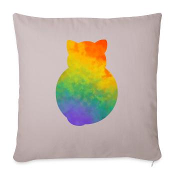 Chaton de fierté - Housse de coussin décorative 45 x 45 cm - taupe clair - Devant