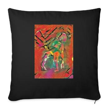 On The Multicolored Chair - Sofa pillowcase 17,3'' x 17,3'' (45 x 45 cm) - black - Front