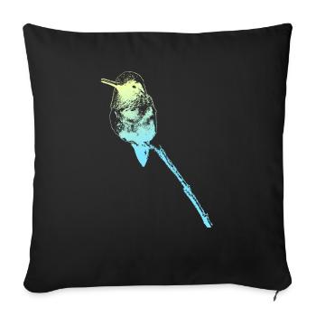 Colibri Oiseau Animal Oiseaux coloré Colibris Nature - Housse de coussin décorative 45 x 45 cm - noir - Devant