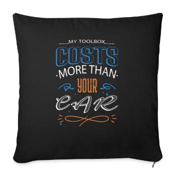 jokes baseballtshirt gift idea - Sofa pillowcase 17,3'' x 17,3'' (45 x 45 cm) - black - Front