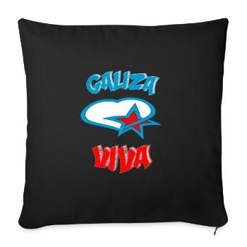 Galiza Viva 2022 - Housse de coussin décorative 45 x 45 cm - noir - Devant