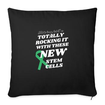 Rock Stem cells transplanter des patients atteints de moelle osseuse - Housse de coussin décorative 45 x 45 cm - noir - Devant