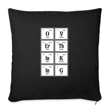 Über Thingking | Periodensystem der Elemente - Sofakissenbezug 45 x 45 cm - Schwarz - Vorne