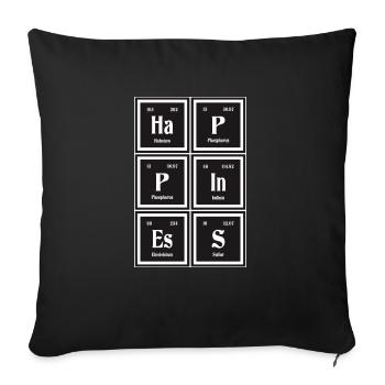| du bonheur Tableau périodique des éléments - Housse de coussin décorative 45 x 45 cm - noir - Devant