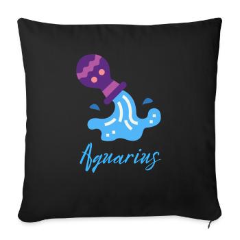 Aquarius 2 - Housse de coussin décorative 45 x 45 cm - noir - Devant