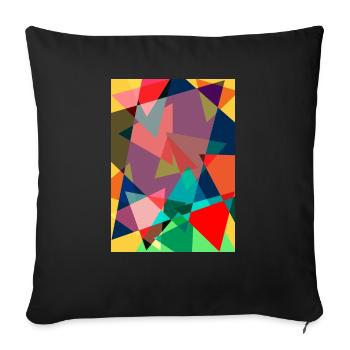 Peinture abstraite. Peinture abstraite - Housse de coussin décorative 45 x 45 cm - noir - Devant