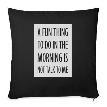 ne me parle pas - Housse de coussin décorative 45 x 45 cm - noir - Devant