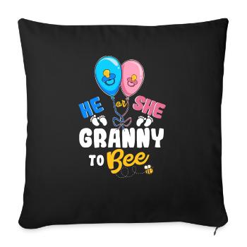 He or She Granny To Bee Best Grandma Ever - Sofa pillowcase 17,3'' x 17,3'' (45 x 45 cm) - black - Front