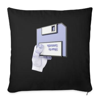 work bench 3D - Sofa pillowcase 17,3'' x 17,3'' (45 x 45 cm) - black - Front