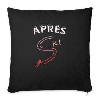Apres Ski - Sofakissenbezug 45 x 45 cm - Schwarz - Vorne