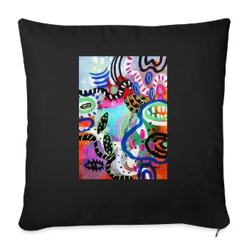 Abstract Chaos #3 original painting Design - Sofakissenbezug 45 x 45 cm - Schwarz - Vorne