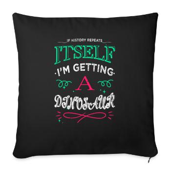 anniversaire cadeau déclaration contre-culture anniversaire - Housse de coussin décorative 45 x 45 cm - noir - Devant