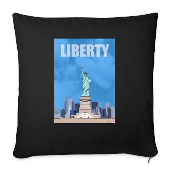 Statue of Liberty - Sofa pillowcase 17,3'' x 17,3'' (45 x 45 cm) - black - Front