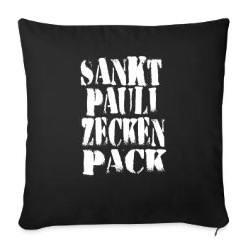St. Pauli Zecken Pack - Sofakissenbezug 45 x 45 cm - Schwarz - Vorne