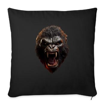Gorille - Housse de coussin décorative 45 x 45 cm - noir - Devant