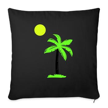palme - Sofakissenbezug 45 x 45 cm - Schwarz - Vorne
